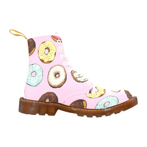 donut vector pattern Boots Martin Boots For Women Model 1203H