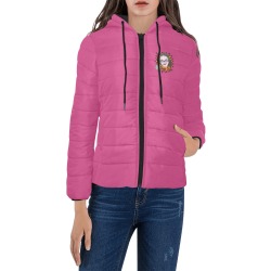 Shara Crow Women's Padded Hooded Jacket Women's Padded Hooded Jacket (Model H46)