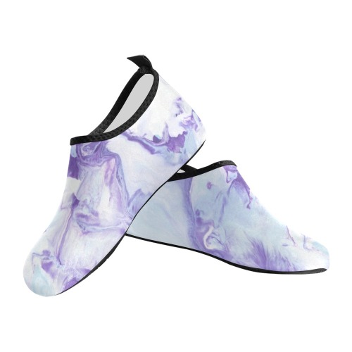 Lavender marbling Women's Slip-On Water Shoes (Model 056)