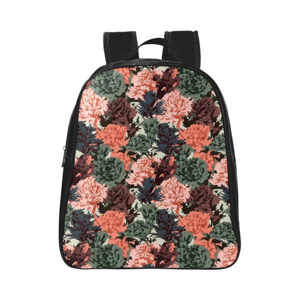 Modern botanical camouflage School Backpack (Model 1601)(Small)