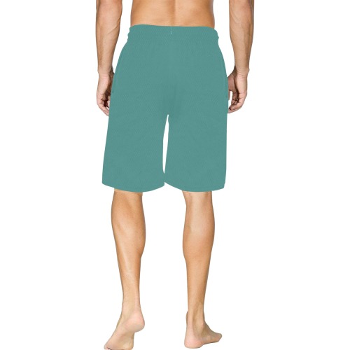 green ice All Over Print Basketball Shorts with Pocket