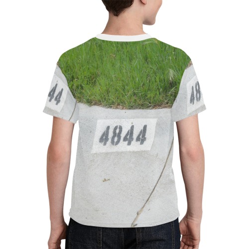 Street Number 4844 with white collar Kids' All Over Print T-shirt (Model T65)