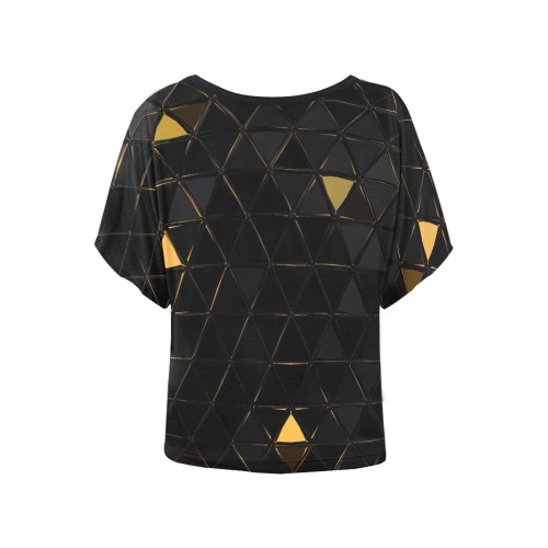mosaic triangle 30 Women's Batwing-Sleeved Blouse T shirt (Model T44)