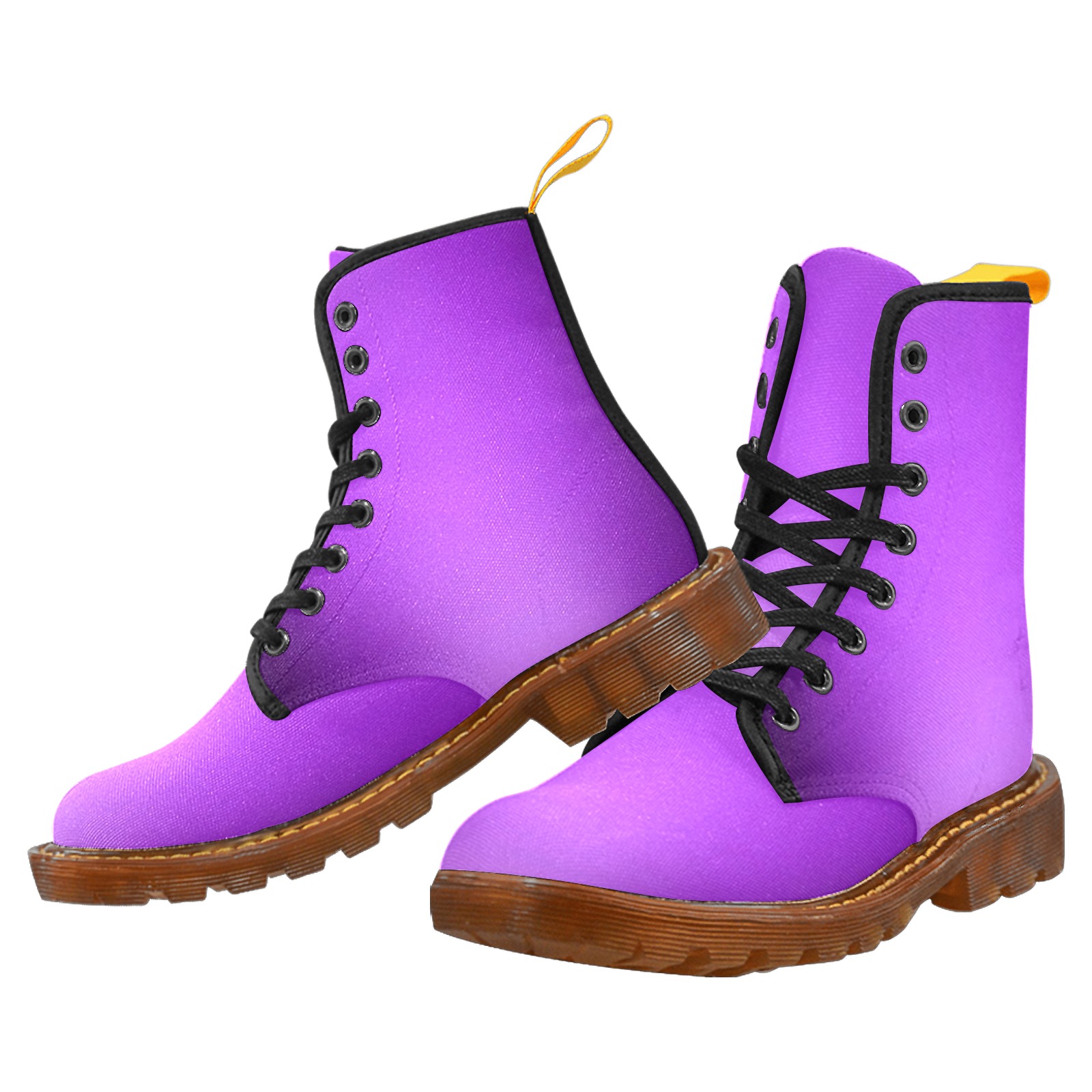Soft Purple Women Boots Black Martin Boots For Women Model 1203H