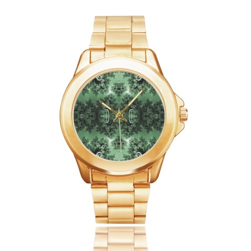 Deep in the Forest Frost Fractal Custom Gilt Watch(Model 101)
