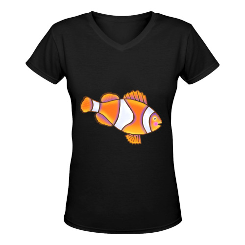 Clownfish Women's Deep V-neck T-shirt (Model T19)