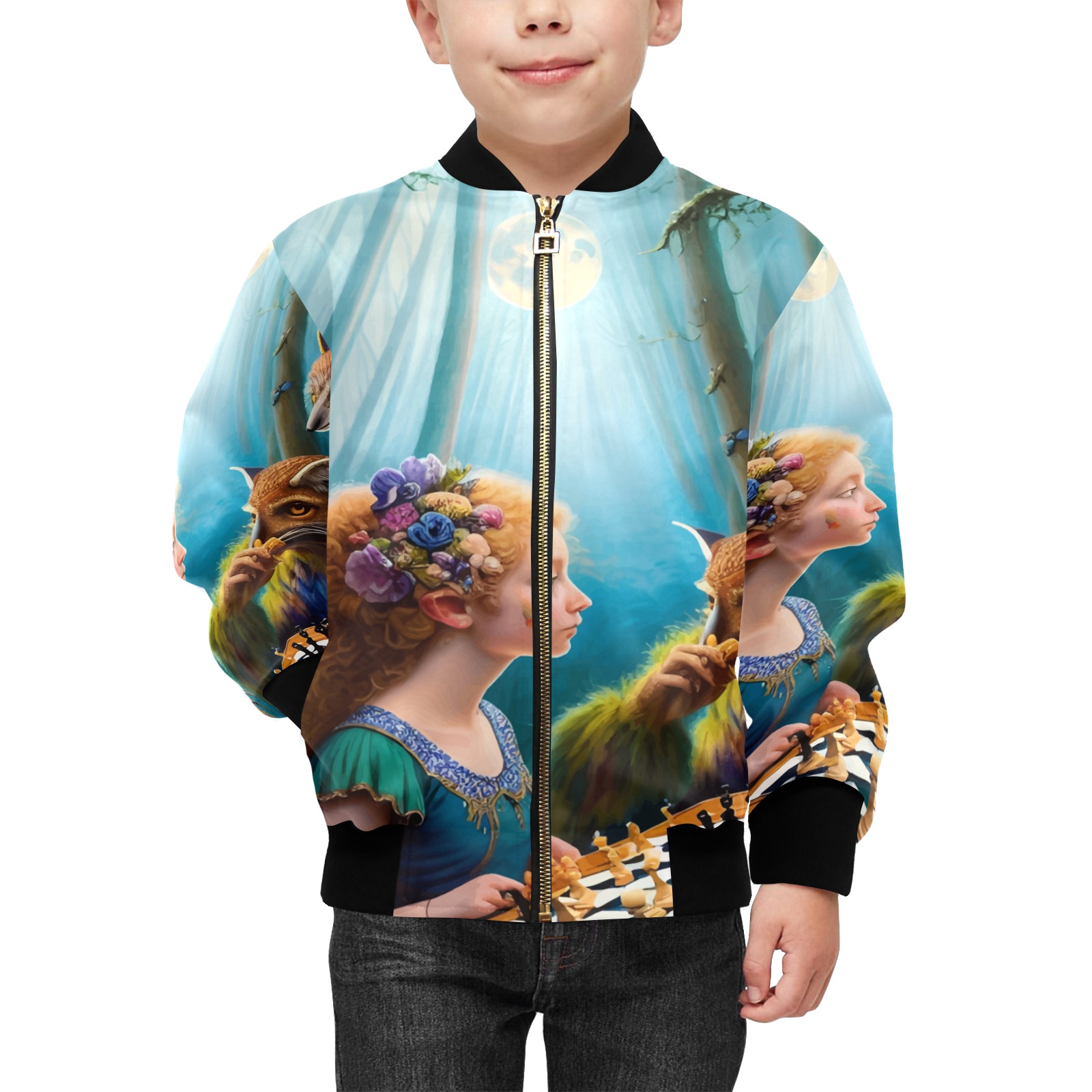 The Call of the Game 6_vectorized Kids' Bomber Jacket with Pockets (Model H40)