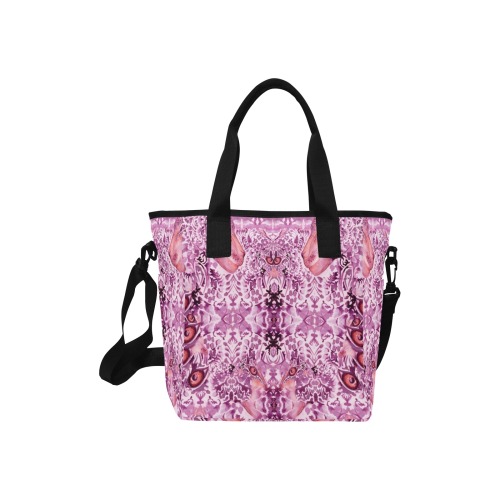 Nidhi December 2014-pattern 4-pink-44x55inchesv Tote Bag with Shoulder Strap (Model 1724)
