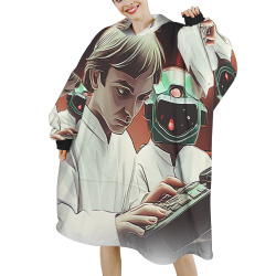 Cosmic Collaboration Unisex Blanket Hoodie (Model H66)