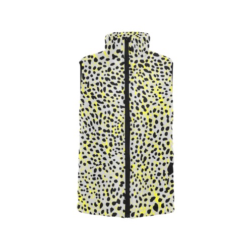 Modern leopards dots 1A Women's Padded Vest Jacket (Model H44)