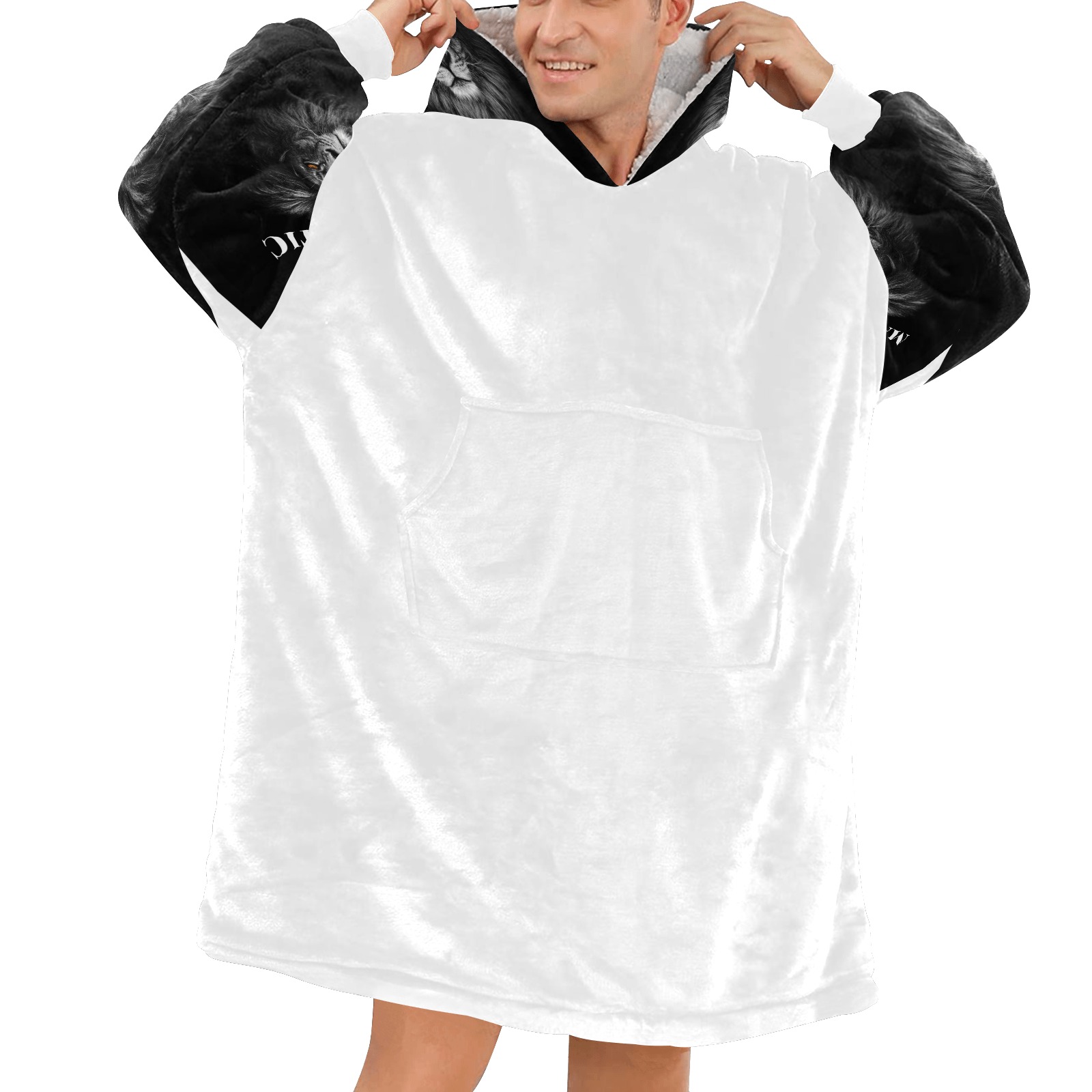 Men's Blanket Hoodies white Blanket Hoodie for Men