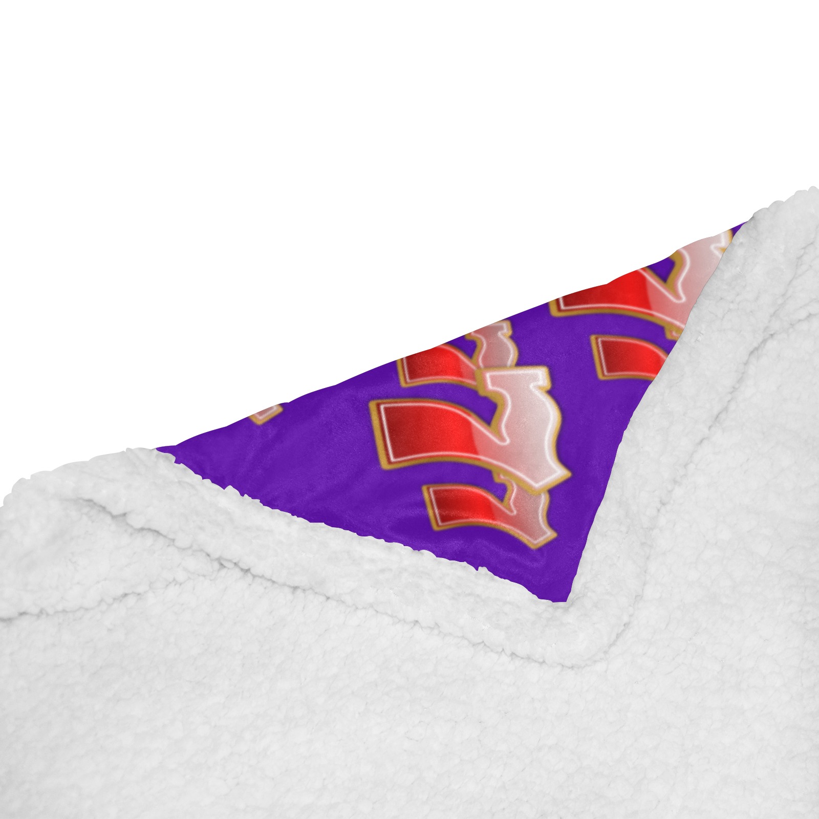 Las Vegas Lucky Sevens 777 on Purple Double Layer Short Plush Blanket 50"x60"