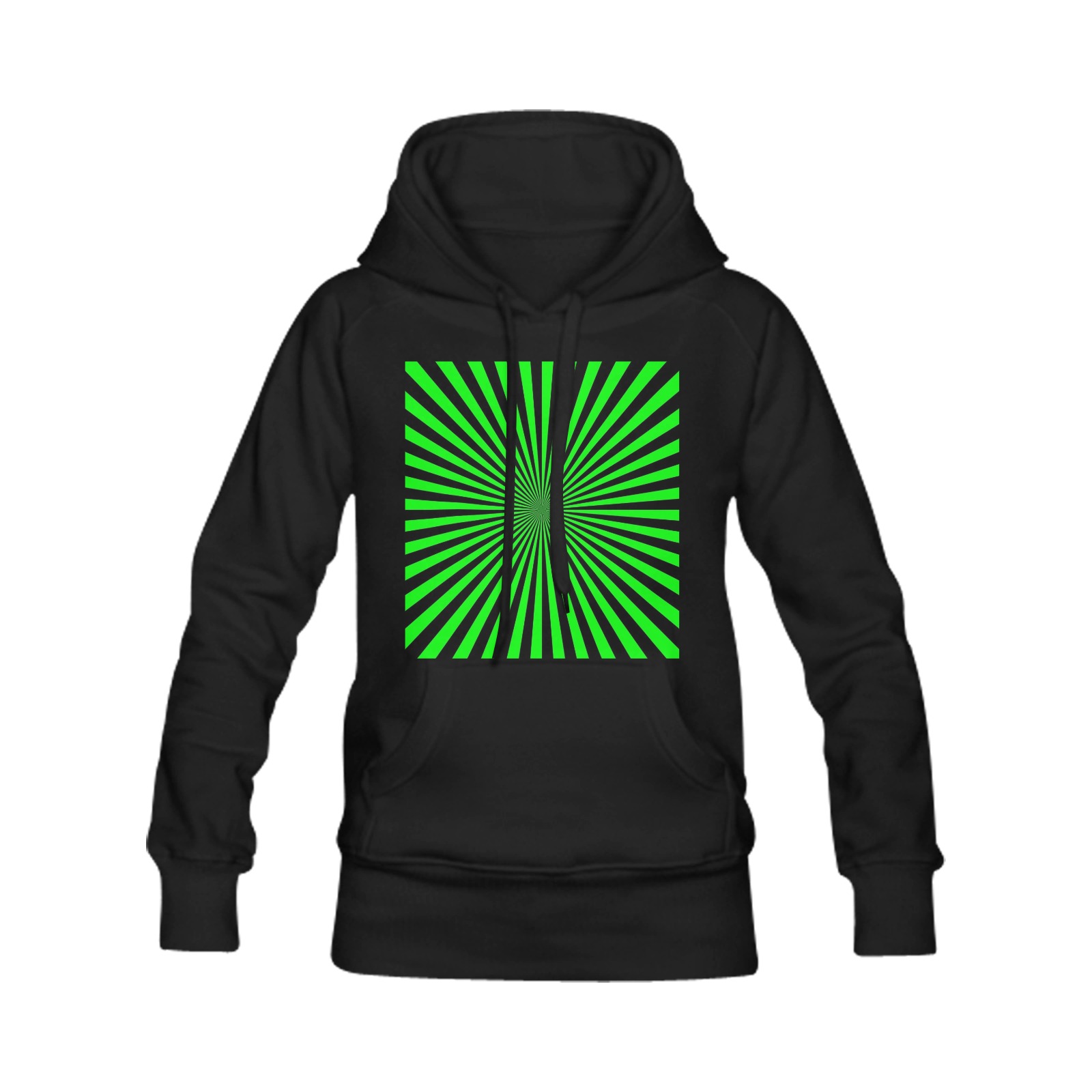 Toxic Green Burst Hoodie Optical Illusion Sweatshirt cyber goth alternative fashion Heavy Blend Hooded Sweatshirt