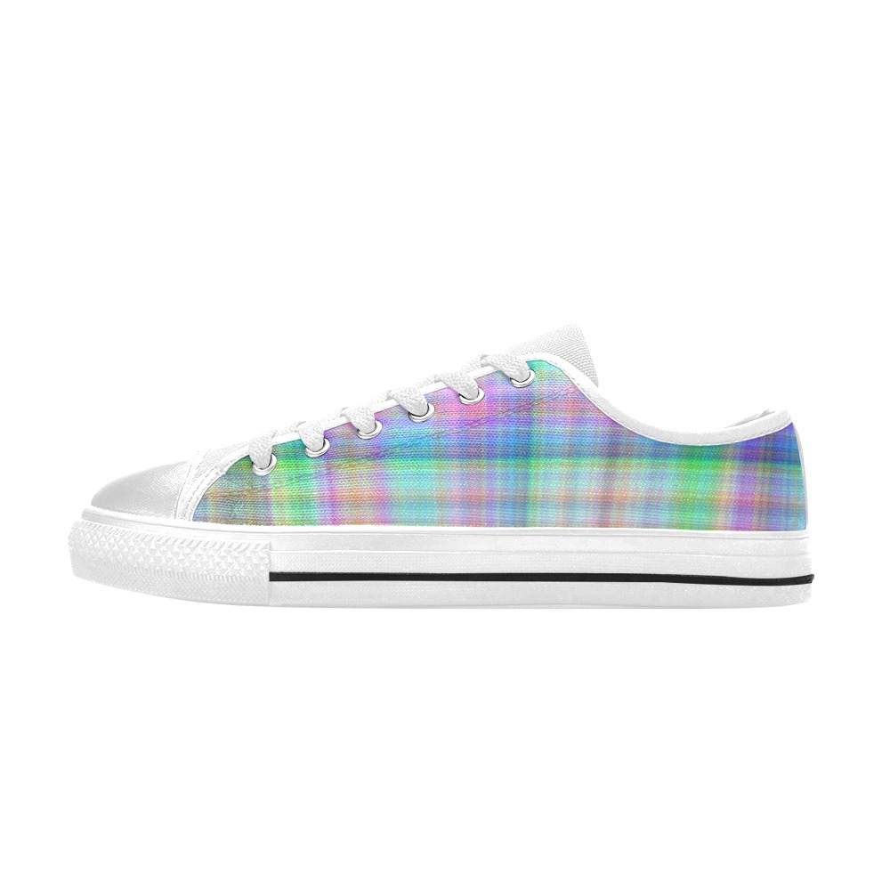 RAINBOWPLAID Low Top Canvas Shoes for Kid (Model 018)