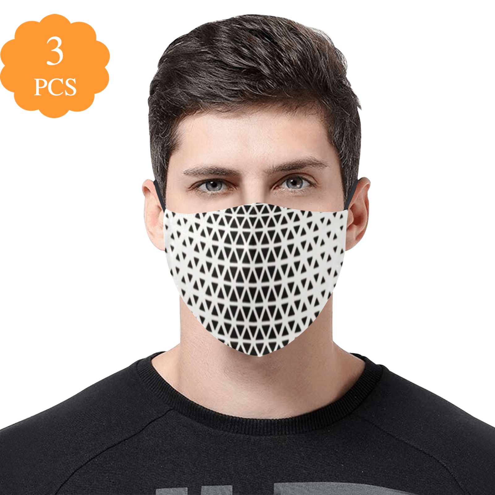 BB GHB3 3D Mouth Mask with Drawstring (Pack of 3 & 6 Filters Included) (Model M04)