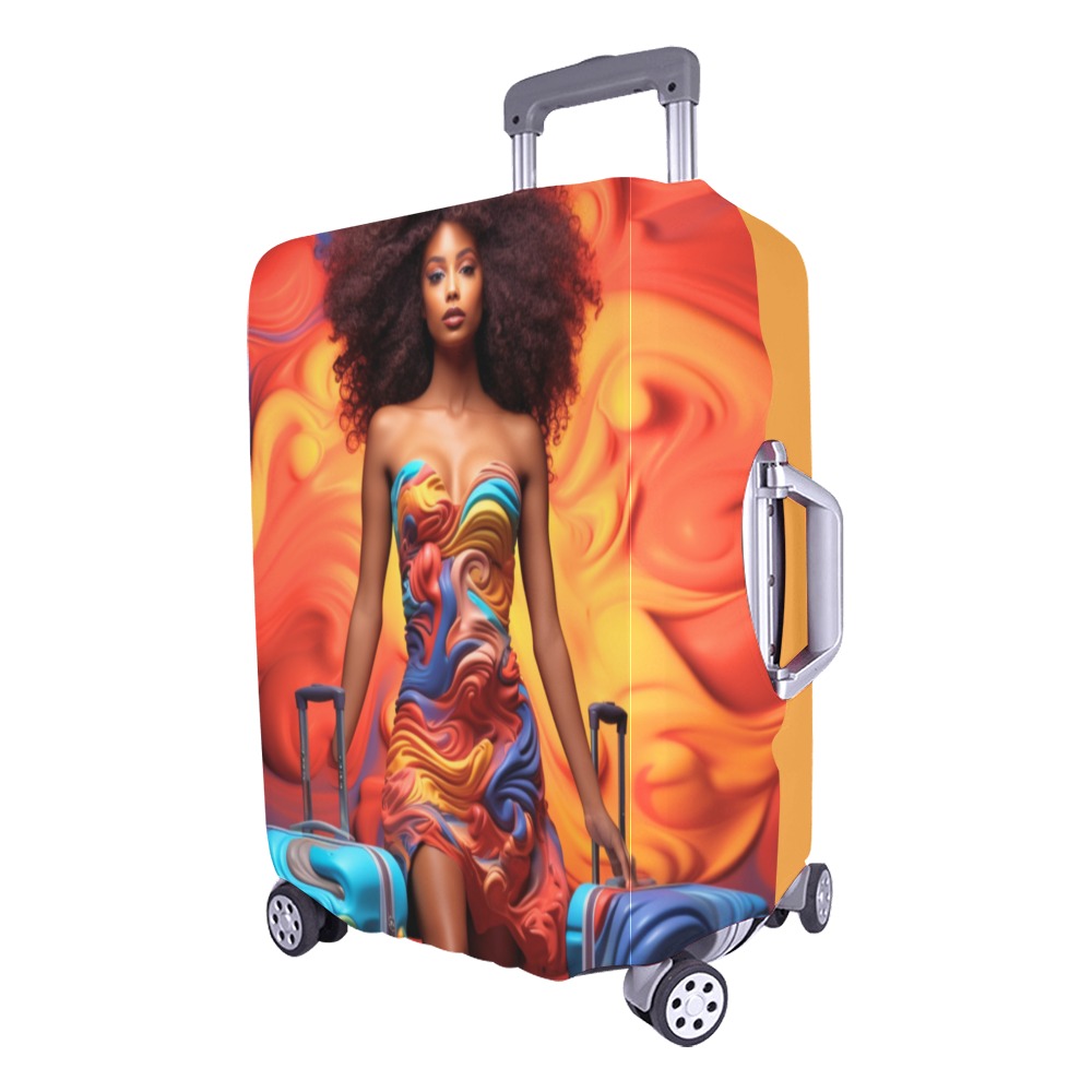 Traveling Beauty (Large) Luggage Cover/Large 26"-28"