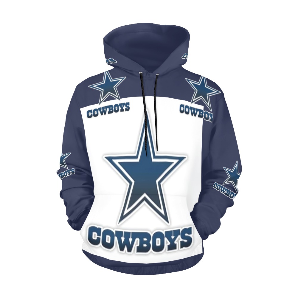 Cowboys Hoodie All Over Print Hoodie for Women (USA Size) (Model H13)