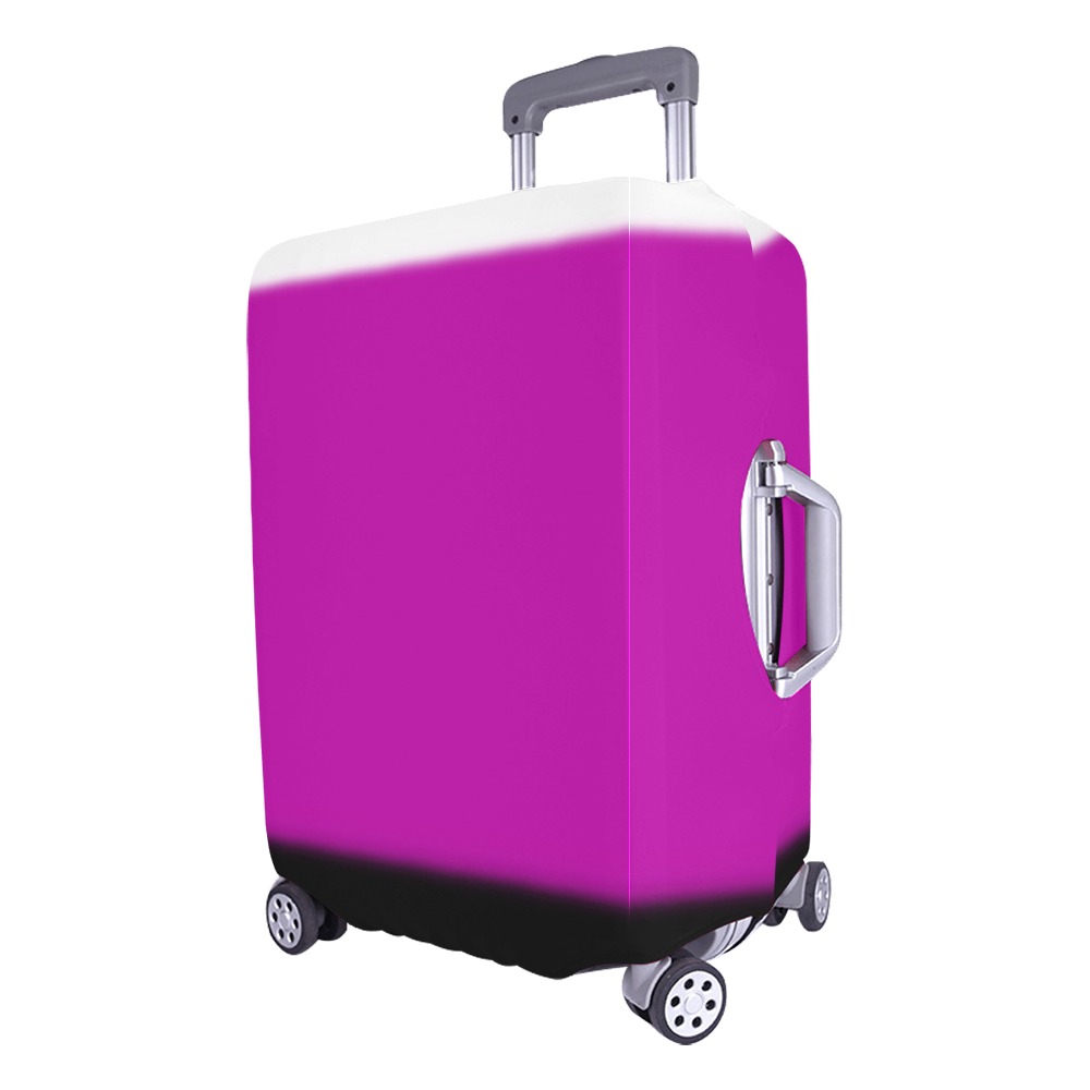 White, Pink, and Black Ombre Luggage Cover/Large 26"-28"