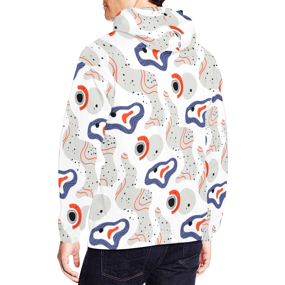 Elegant Abstract Mid Century Pattern All Over Print Hoodie for Men (USA Size) (Model H13)