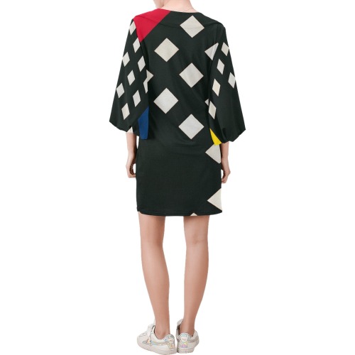 Counter-composition XV by Theo van Doesburg- Bell Sleeve Dress (Model D52)