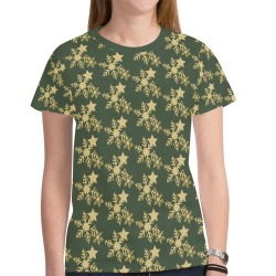 Winter snow grn New All Over Print T-shirt for Women (Model T45)