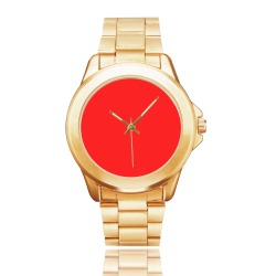 Merry Christmas Red Solid Color Custom Gilt Watch(Model 101)