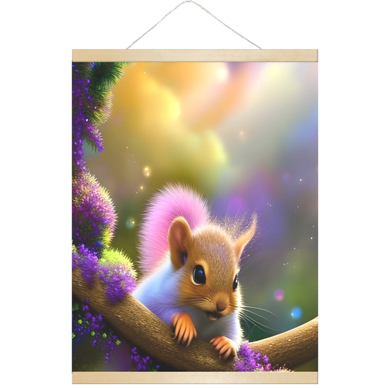 Baby Squirell Hanging Poster 18"x24"