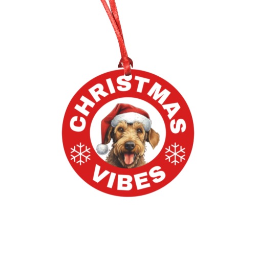 Airedale Terrier Christmas Vibes Round Ornament