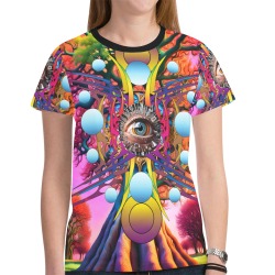 Cosmic Tree New All Over Print T-shirt for Women (Model T45)