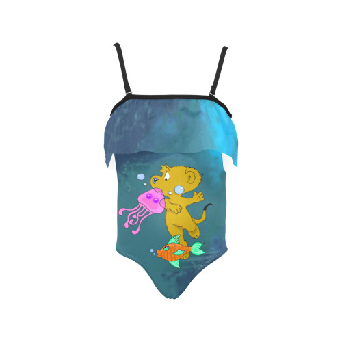 Ferald's Swim Kids' Spaghetti Strap Ruffle Swimsuit (Model S26)