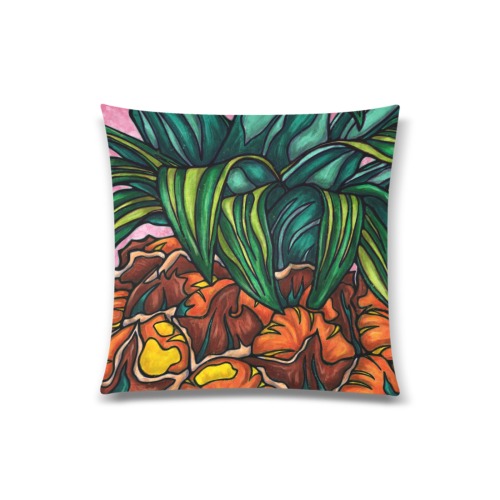 Pineapple Custom Zippered Pillow Case 20"x20"(Twin Sides)