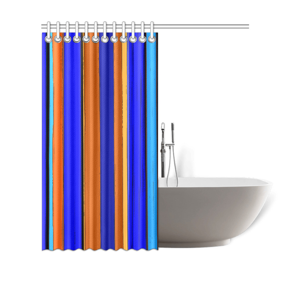 Abstract Blue And Orange 930 Shower Curtain 69"x70"