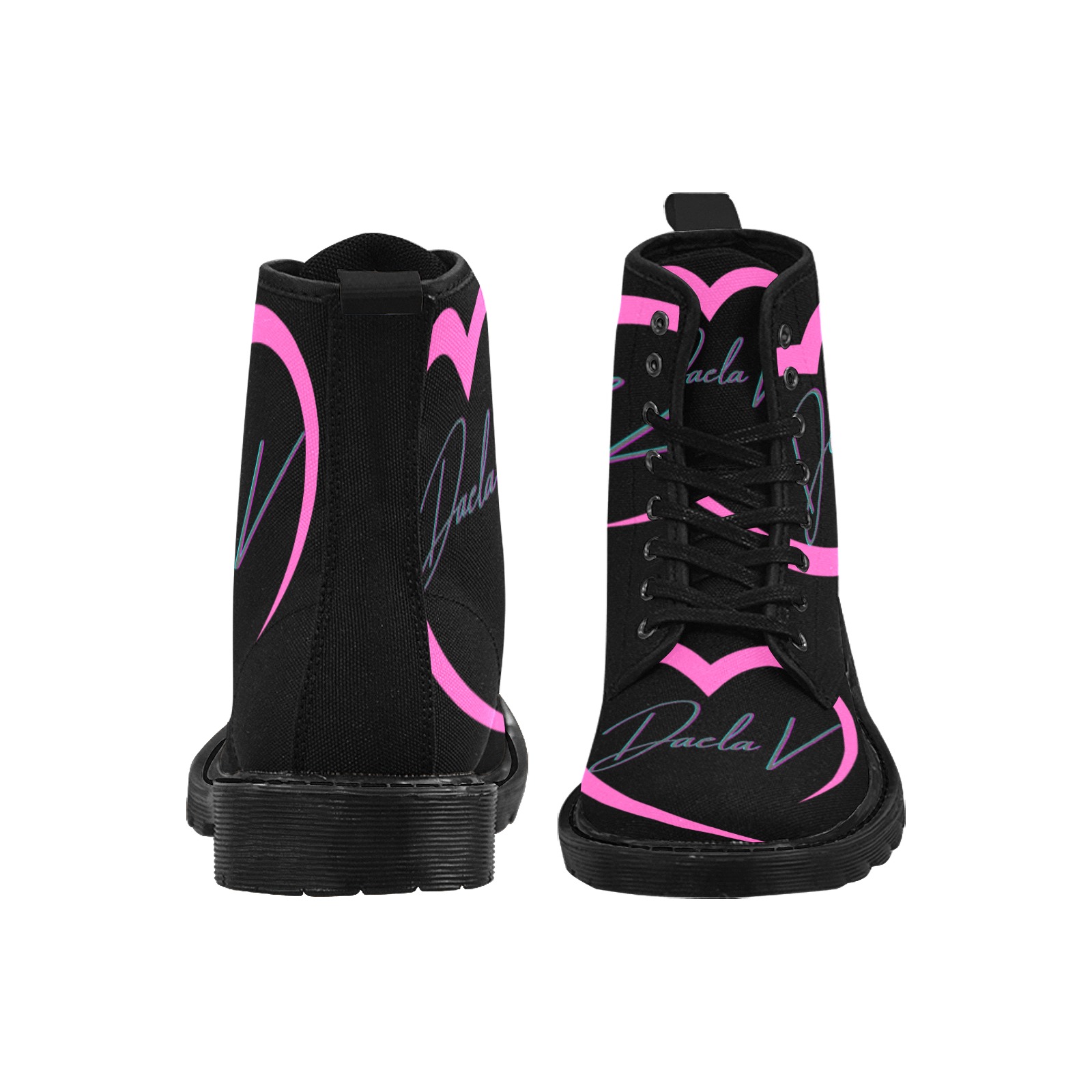 Too High High Tops (Black) Martin Boots for Women (Black) (Model 1203H)