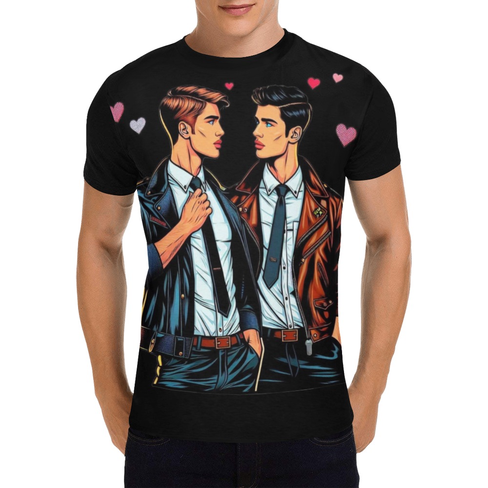 Suit Couple by Fetishworld All Over Print T-Shirt for Men (USA Size) (Model T40)