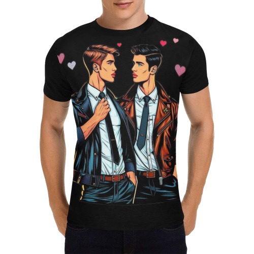 Suit Couple by Fetishworld All Over Print T-Shirt for Men (USA Size) (Model T40)