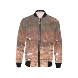 Falling tree in the woods Kids' All Over Print Bomber Jacket (Model H40)