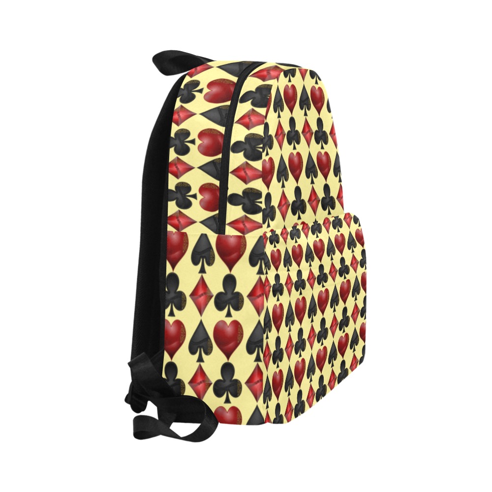 Las Vegas Black and Red Card Shapes Unisex Classic Backpack (Model 1673)