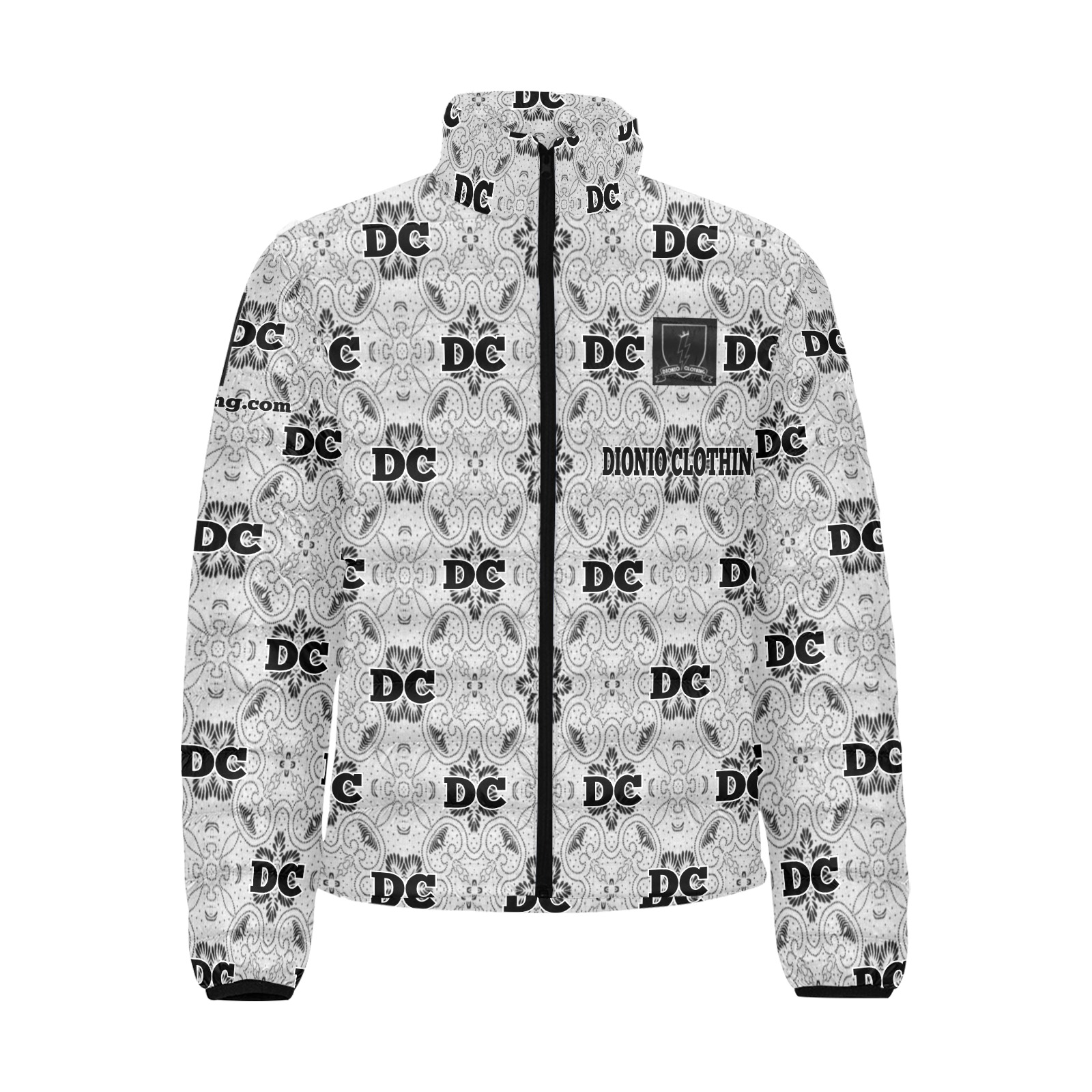 DIONIO Clothing - Luxury Logo Jacket Men's Stand Collar Padded Jacket (Model H41)