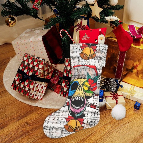 Christmas Skull by Nico Bielow Christmas Stocking