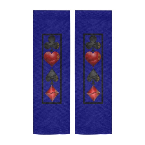 Las Vegas Playing Card Symbols / Blue Door Curtain Tapestry