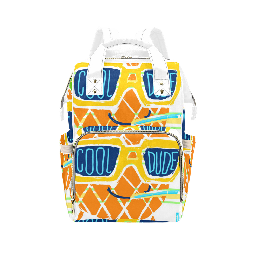 Tropical Pineapple Funny Multi-Function Diaper Backpack/Diaper Bag (Model 1688)
