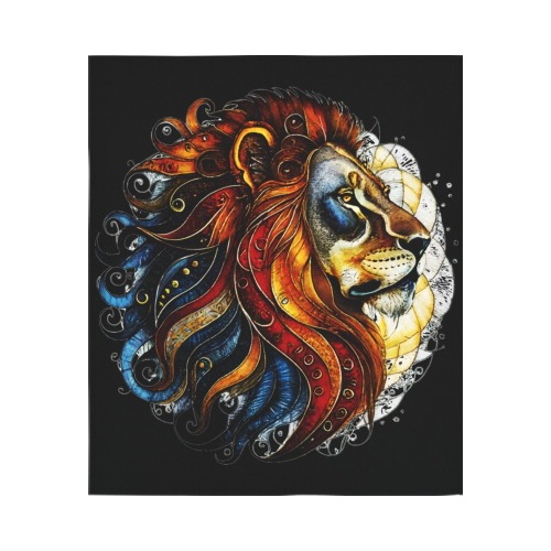 The Lion Polyester Peach Skin Wall Tapestry 51"x 60"