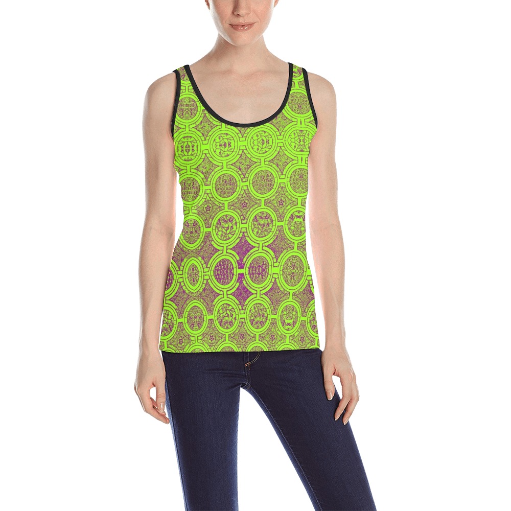 AFRICAN PRINT PATTERN 2 All Over Print Tank Top for Women (Model T43)