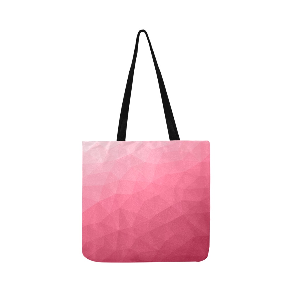 Magenta pink ombre gradient geometric mesh pattern Reusable Shopping Bag Model 1660 (Two sides)