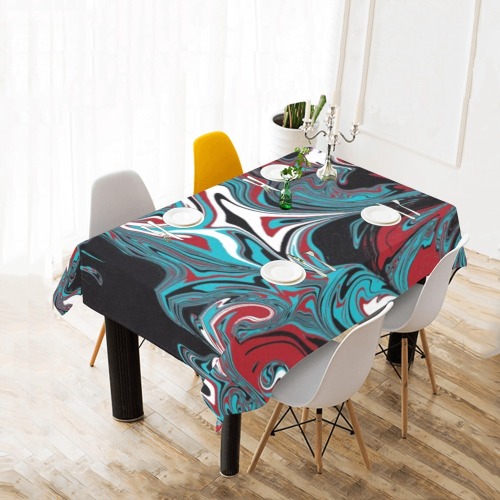 Dark Wave of Colors Thickiy Ronior Tablecloth 70"x 52"