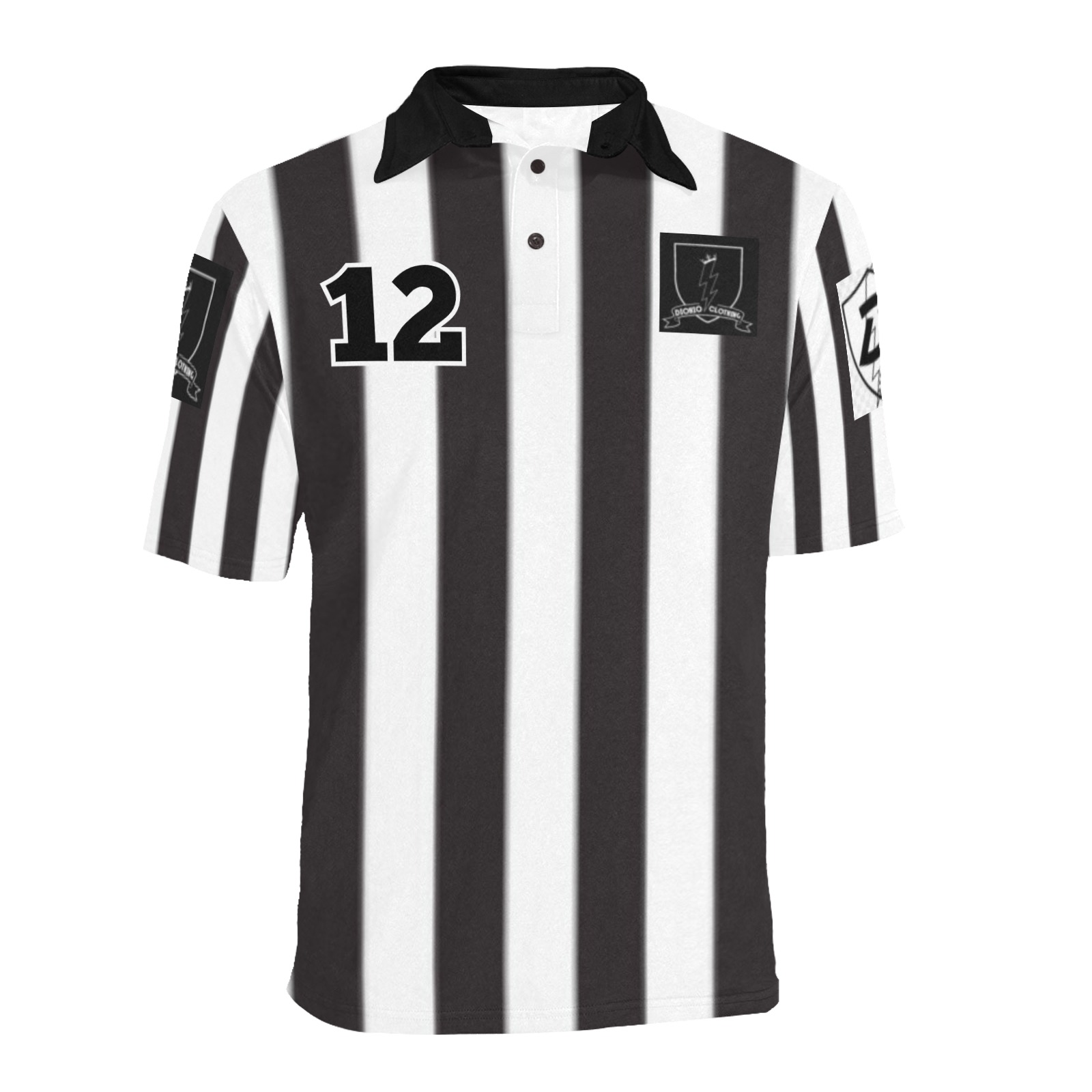 DIONIO Clothing - Short Sleeve Polo Shirt Referee Men's All Over Print Polo Shirt (Model T55)