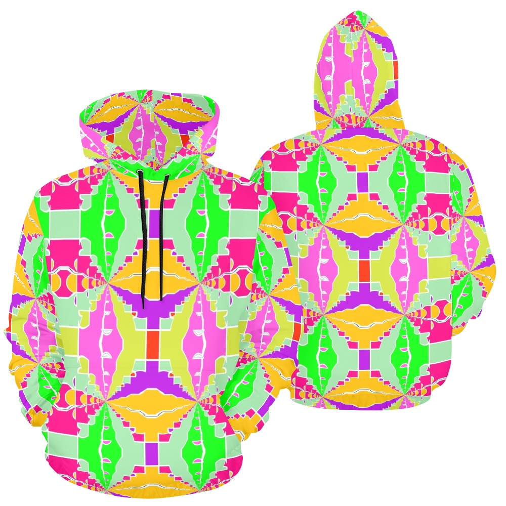 Fractoberry Bright Colors 005MH All Over Print Hoodie for Men (USA Size) (Model H13)