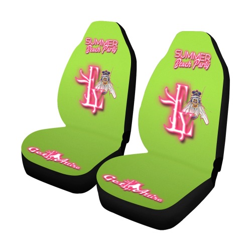 Summer Beach Party Collectable Fly Car Seat Covers (Set of 2)