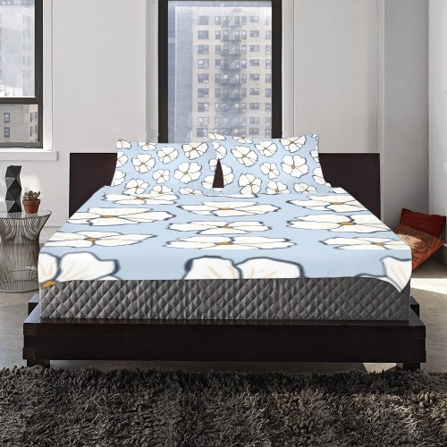 flowers 3-Piece Bedding Set