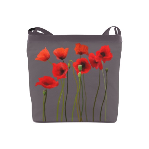 Poppies Floral Design Papaver somniferum Crossbody Bags (Model 1613)